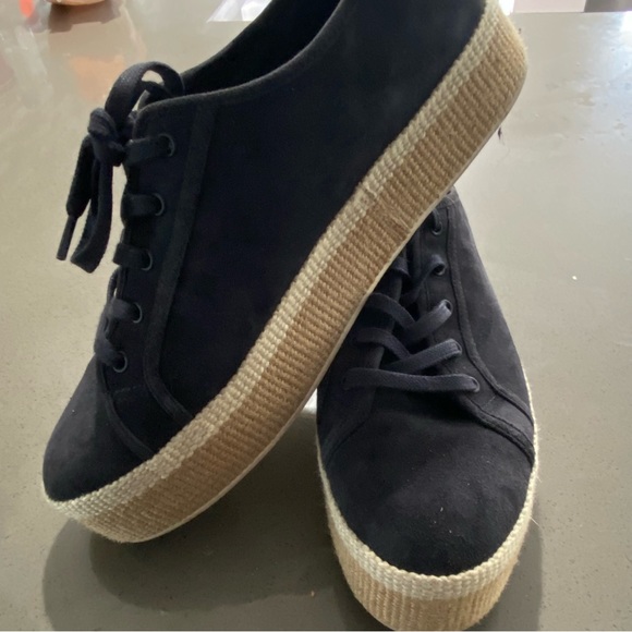 Vince blue suede sneakers with hemp trim - Picture 10 of 12